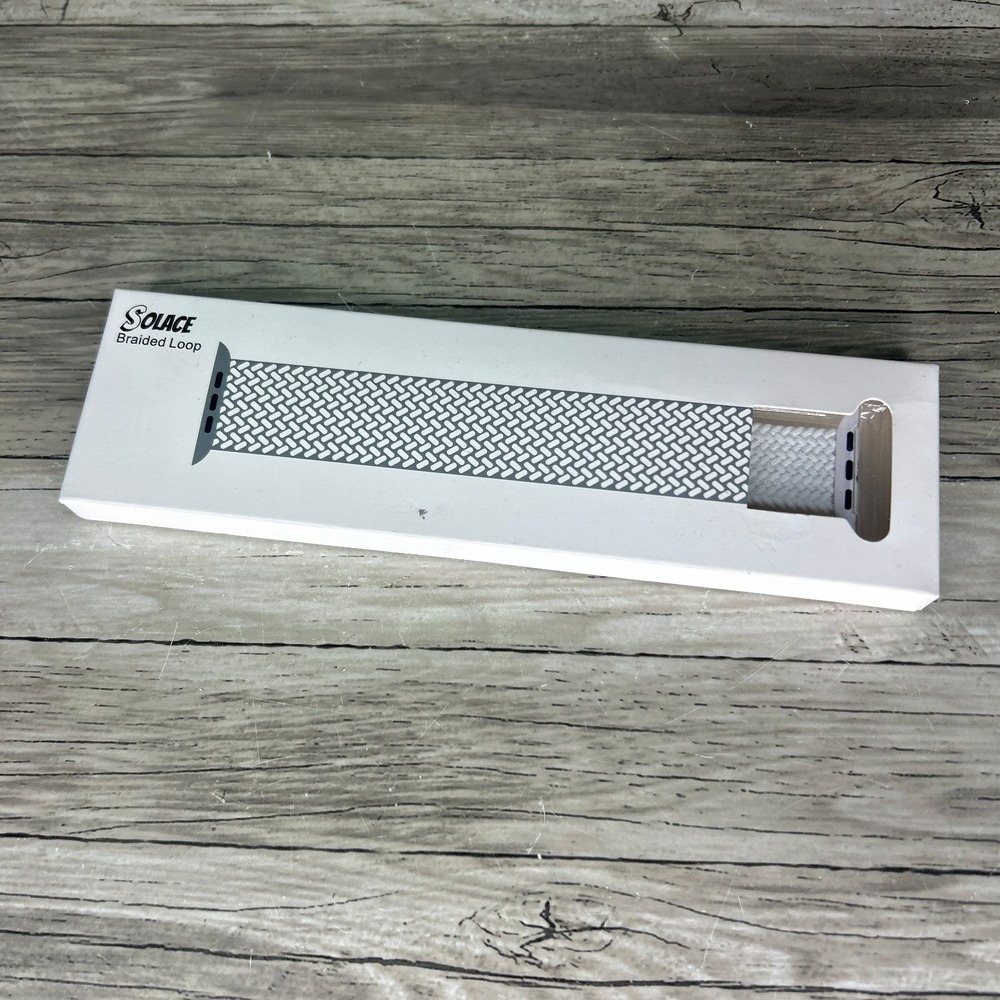 Solace Braided Woven Imperium Loop Strap XS 42/44mm  1323 White